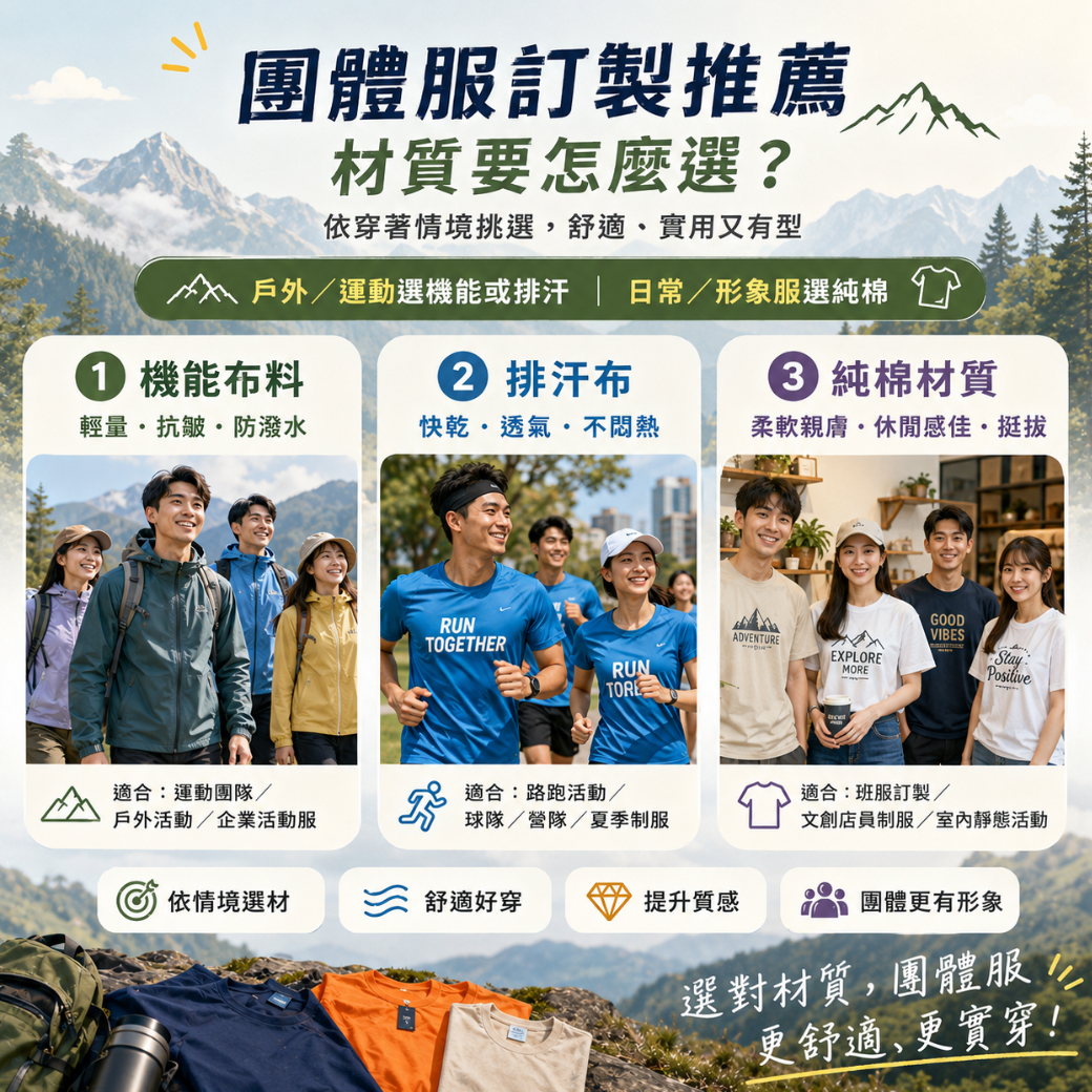高雄團體服訂製推薦-材質選擇