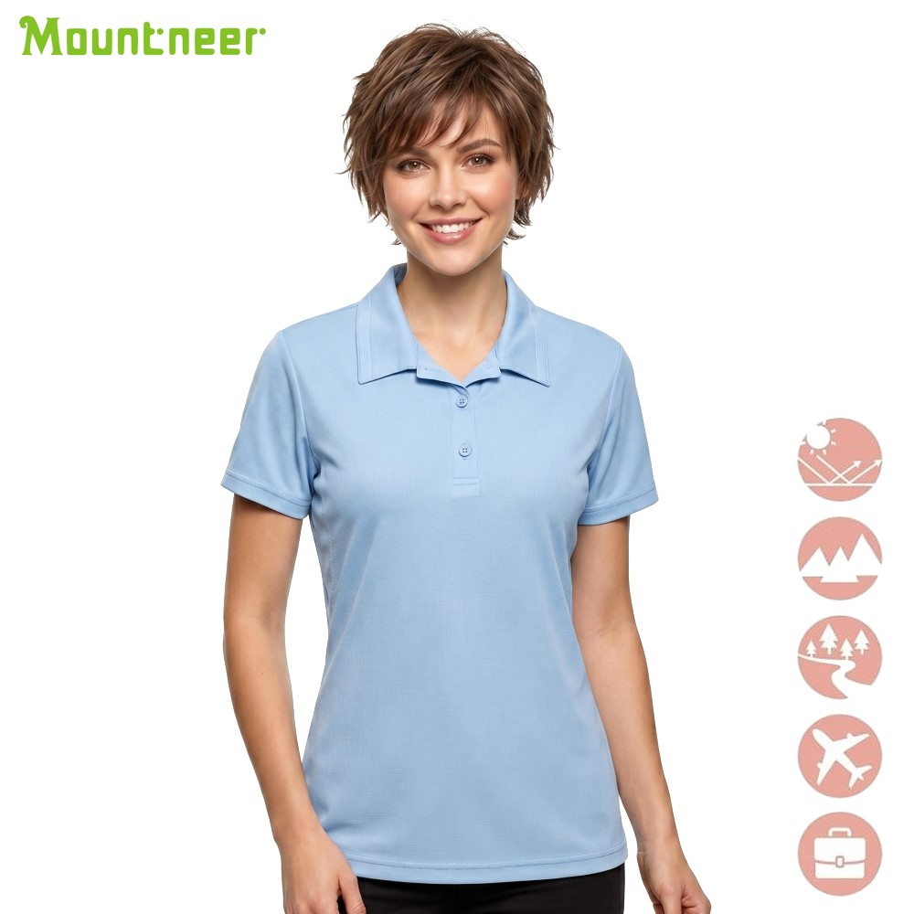 山林 MOUNTNEER 女抗菌透氣排汗上衣 排汗POLO衫 41P68-76 吸濕排汗 快乾 涼感透氣 喜樂屋戶外休閒