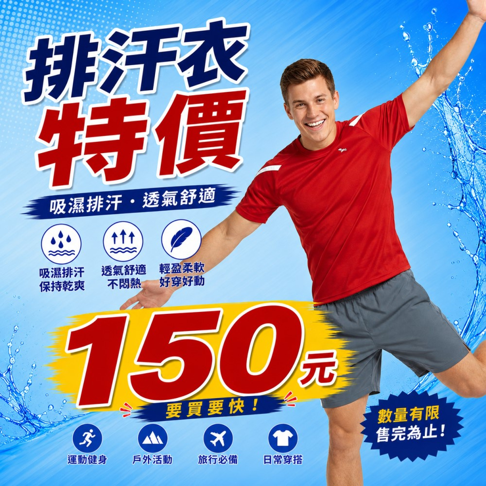 圓領T恤排汗衫 J12016T-3 排汗衣 抗UV透氣 快乾 台灣製造 喜樂屋戶外∣班服訂製∣團體服訂製