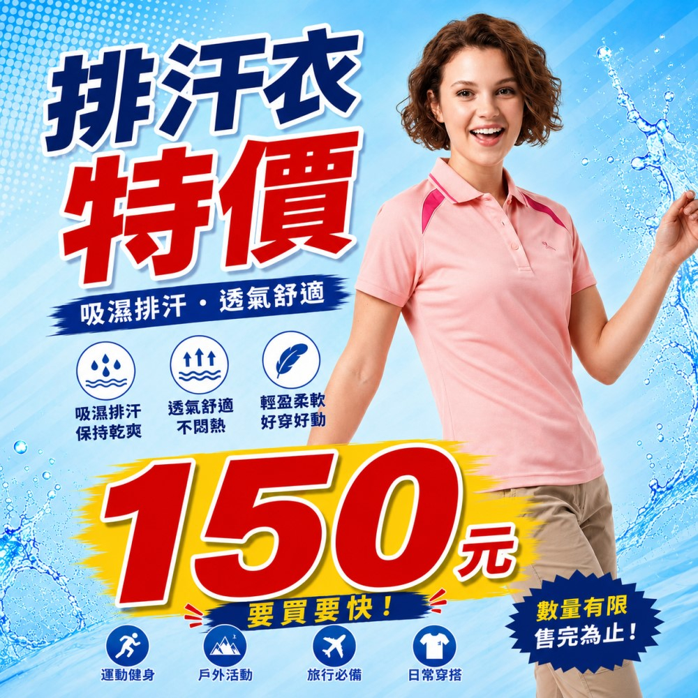 女款POLO排汗衫 J22016P-6 排汗衣 抗UV透氣 快乾 台灣製 喜樂屋戶外∣班服訂製∣團體服訂製